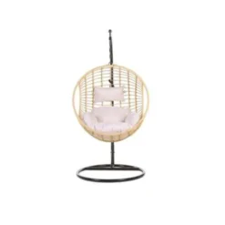 Beliani Hangstoel ASPIO - Beige Pe Rotan 6 Beliani Hangstoel ASPIO - Beige Pe Rotan -Tuinmeubelen 0a57f6e8e7f84b658018ac6f00ce5b45