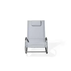 Beliani Tuinligstoel CAMPO - Grijs Polyester, Pvc -Tuinmeubelen 0c75af79d919404d81a3ad45aac5f0f2