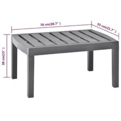 VidaXL Tuintafel 78x55x38 Cm Kunststof Mokkakleurig -Tuinmeubelen 0f31c59089164bc69077166b82b4c5ee