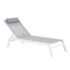 Beliani Tuinligstoel CATANIA - Grijs Polyester, Aluminium