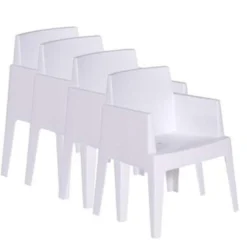 Garden Impressions Box Tuinstoel The Original Wit - 4 Stuks