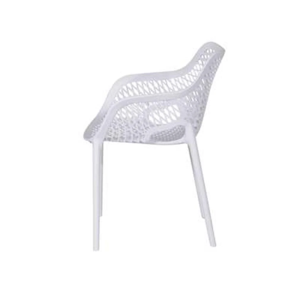 Garden Impressions Air XL Kunststof Tuinstoel Wit - Set Van 4 Stuks 2 Garden Impressions Air XL Kunststof Tuinstoel Wit - Set Van 4 Stuks - Afbeelding 2