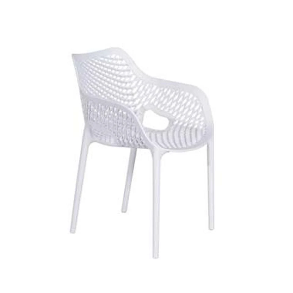 Garden Impressions Air XL Kunststof Tuinstoel Wit - Set Van 4 Stuks 4 Garden Impressions Air XL Kunststof Tuinstoel Wit - Set Van 4 Stuks - Afbeelding 4