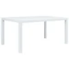 VidaXL Tuintafel 150x90x72 Cm Rattan-look Kunststof Wit