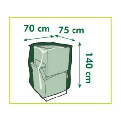 Merkloos Beschermhoes Voor Stapelstoelen - Grijs - 140 X 70 Cm -Tuinmeubelen 1000012376 0102