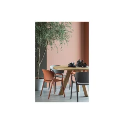 WOOOD Tuinstoel Bent - Kunststof - Terra - Set Van 4 -Tuinmeubelen 1000033690 0103