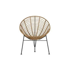 WOOOD Loungestoel Buiten Jane - PE/Metaal - Naturel - 88x72x81 -Tuinmeubelen 1000033692 0103