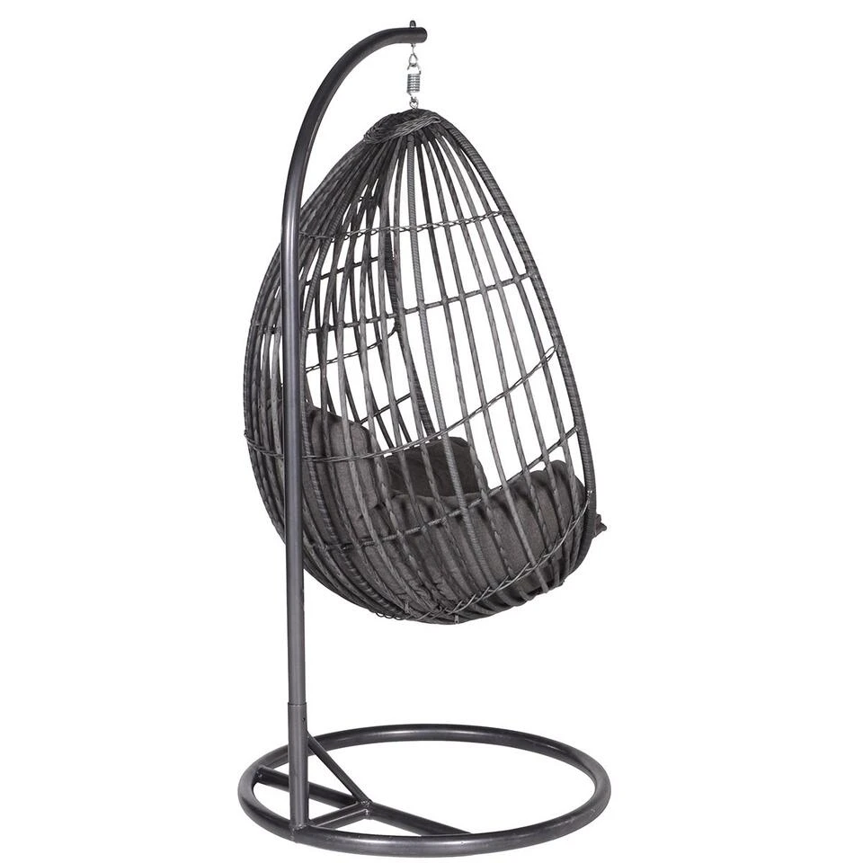 Garden Impressions Panama Hangstoel Ei - Donker Grijs 4 Garden Impressions Panama Hangstoel Ei - Donker Grijs - Afbeelding 4