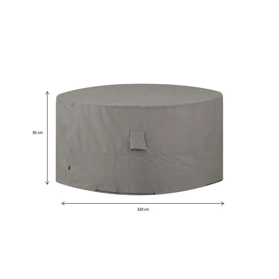 Madison - Hoes Voor Tuinset - Rond - Grijs - 320 X 85 2 Madison - Hoes Voor Tuinset - Rond - Grijs - 320 X 85 - Afbeelding 2