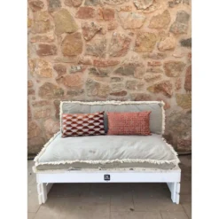 2L Home & Garden Palletbank Whitewash - Wit -Tuinmeubelen 1000038531 0102