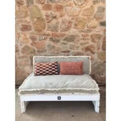 2L Home & Garden Palletbank Whitewash - Wit -Tuinmeubelen 1000038531 0103