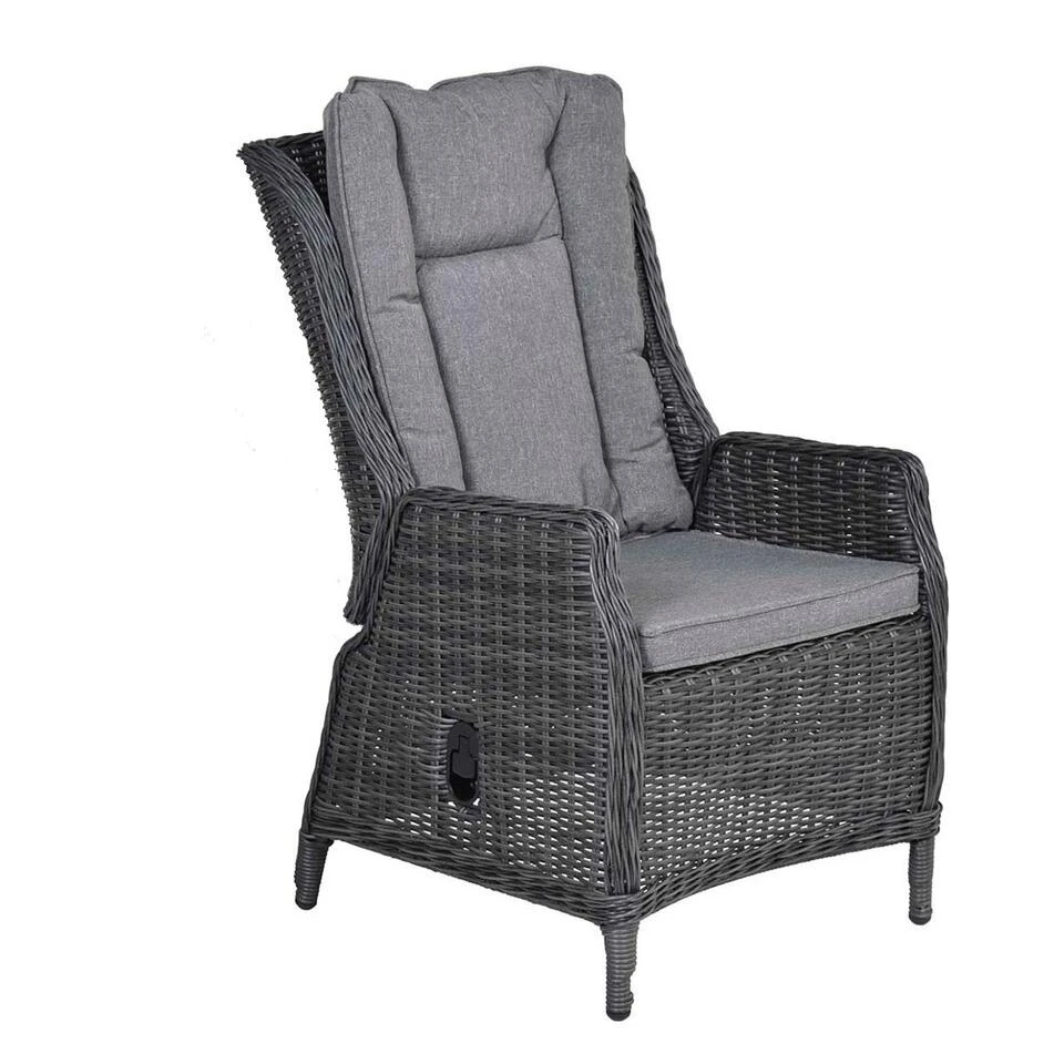 Garden Impressions - Marbella Verstelbare Tuinstoel - Donker Grijs 1 Garden Impressions - Marbella Verstelbare Tuinstoel - Donker Grijs