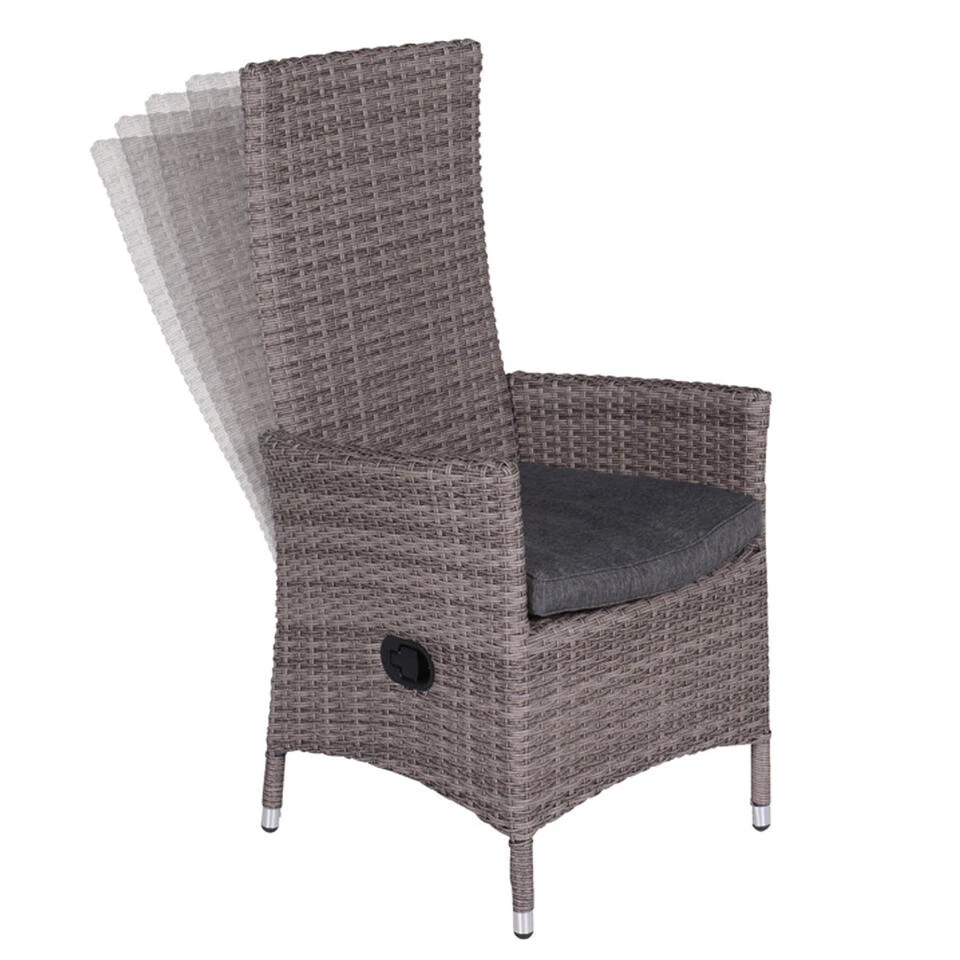 Garden Impressions Nice Verstelbare - Stoel Grijs 4 Garden Impressions Nice Verstelbare - Stoel Grijs - Afbeelding 4