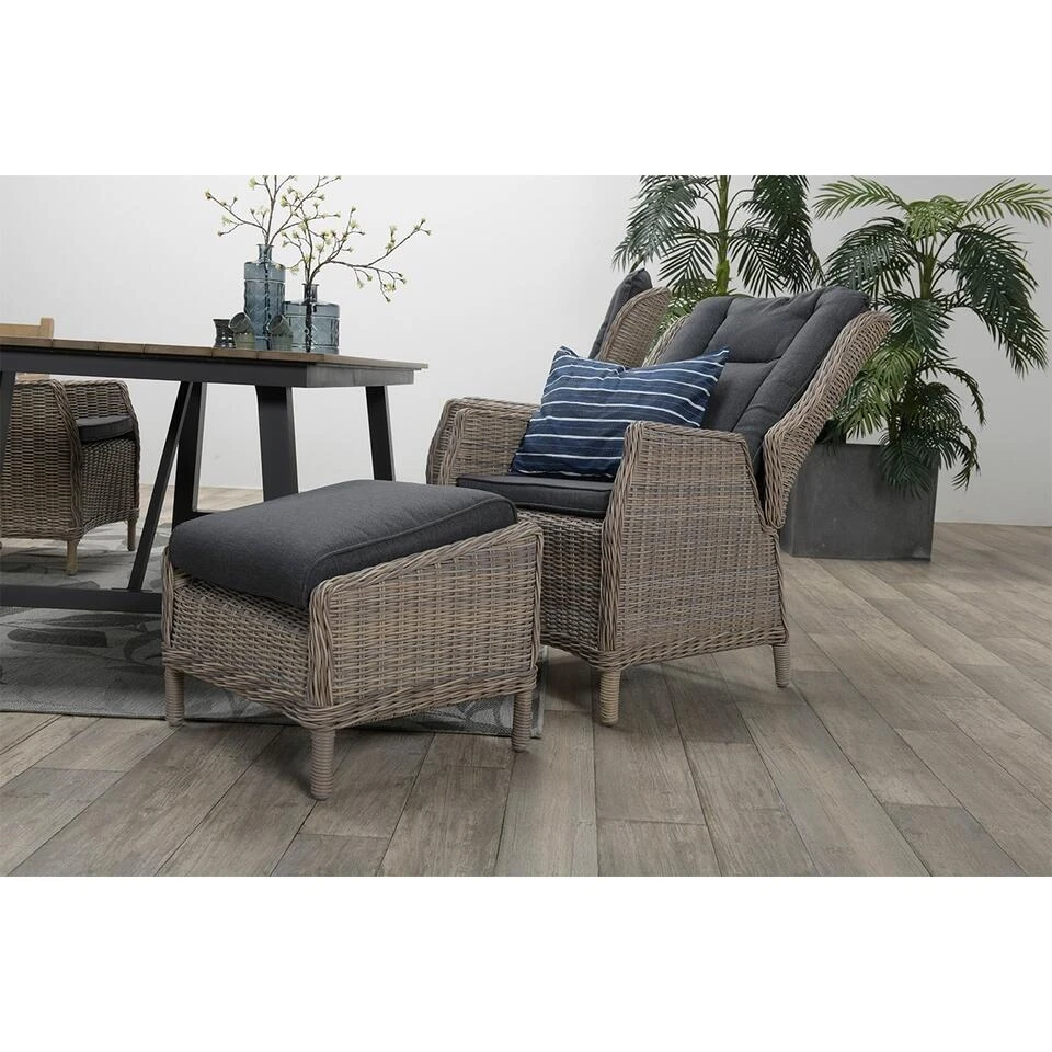 Garden Impressions Marbella Verstelbare Tuinstoel -vintage Willow 3 Garden Impressions Marbella Verstelbare Tuinstoel -vintage Willow - Afbeelding 3