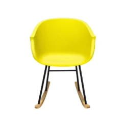 Beliani Schommelstoel HARMONY - Geel Polypropyleen -Tuinmeubelen 1000041319 0103