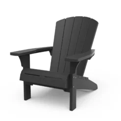 Keter Troy Adirondack Tuinstoelen Met Ice Cube Tafel - Grafiet -Tuinmeubelen 1000042270 0103
