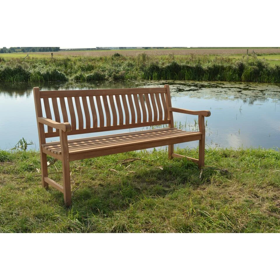 Livingfurn - Tuinbank Bench Patrick - 50x180x60cm - Teakhout 2 Livingfurn - Tuinbank Bench Patrick - 50x180x60cm - Teakhout - Afbeelding 2