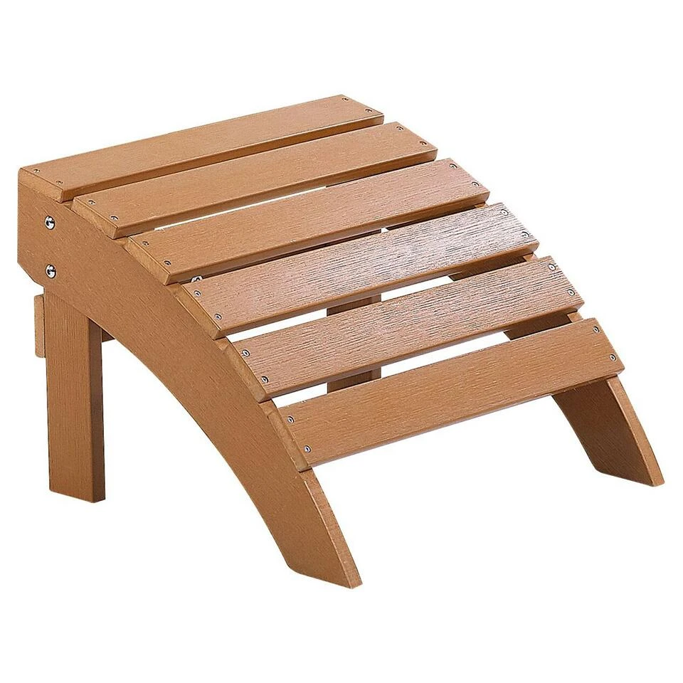 Beliani Voetenbankje ADIRONDACK - Lichte Houtkleur Kunsthout 1 Beliani Voetenbankje ADIRONDACK - Lichte Houtkleur Kunsthout