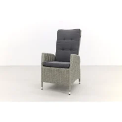 VDG Manhattan Wicker Verstelbare Tuinstoel - White Grey -Tuinmeubelen 1000050056 0102