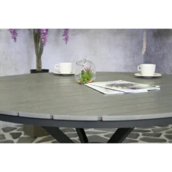 SenS-Line - Jersey Tuintafel Grey Ø140 Cm - Grijs -Tuinmeubelen 1000050318 0102