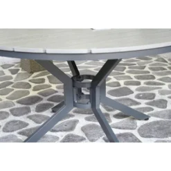 SenS-Line - Jersey Tuintafel Grey Ø140 Cm - Grijs -Tuinmeubelen 1000050318 0103