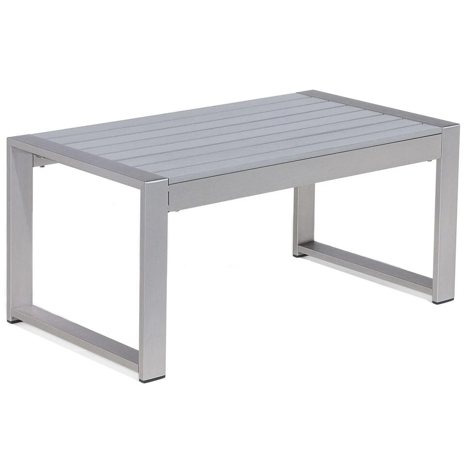 Beliani Salontafel SALERNO - Grijs Aluminium 1 Beliani Salontafel SALERNO - Grijs Aluminium