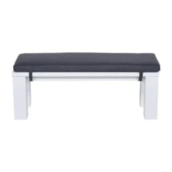 Garden Impressions Plaza Lounge Tuinbank 115,5x43xH40 Cm -mat Wit -Tuinmeubelen 1000052959 0103