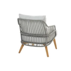 4-Seasons Sempre Loungestoel - Teak/Silver Grey (1 St.) -Tuinmeubelen 1000052970 0103