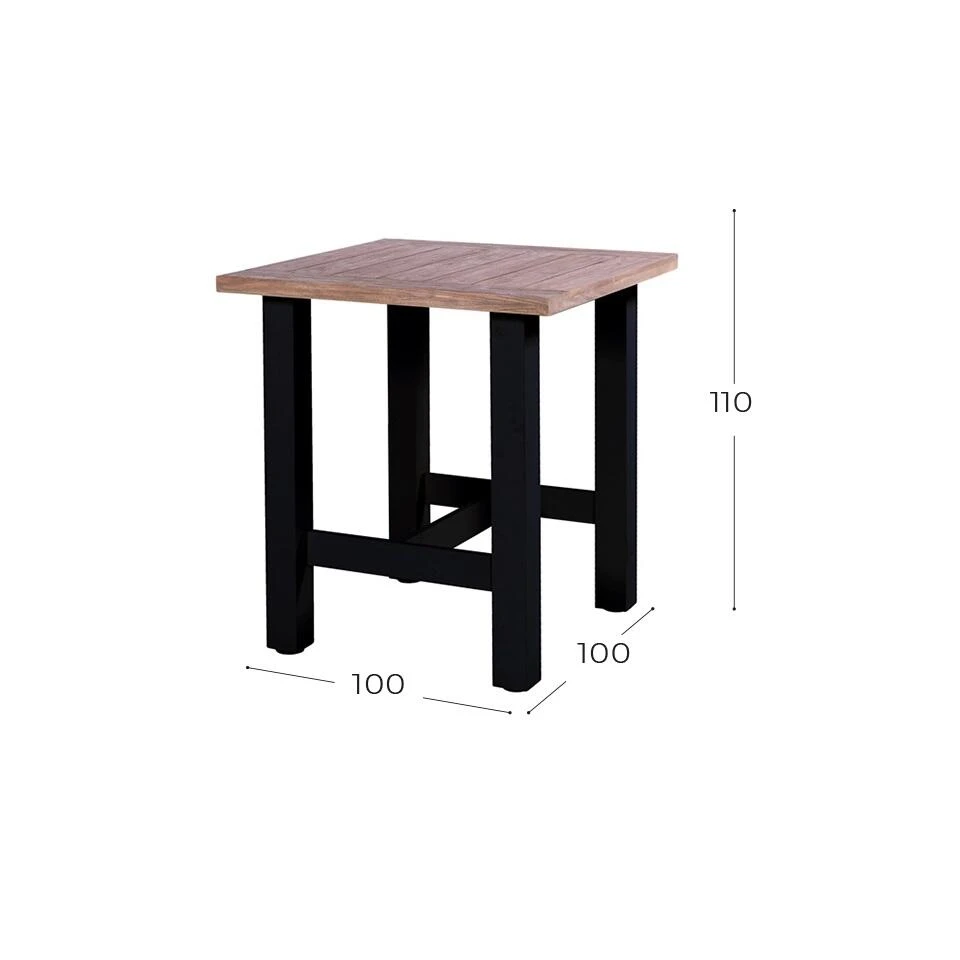Hartman Sophie Yasmani BAR Table Black Teak Top 2 Hartman Sophie Yasmani BAR Table Black Teak Top - Afbeelding 2
