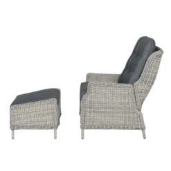 Garden Impressions Santa Rosa Relax Tuinstoel+voetenbank Vintage -Tuinmeubelen 1000054029 0104