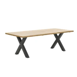 Garden Impressions Zadar Tuintafel 220x100 Donker Grijs - X-frame -Tuinmeubelen 1000054086 0104