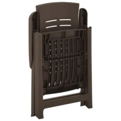 VidaXL Tuinstoelen 2 St Verstelbaar Kunststof Mokka -Tuinmeubelen 1000056537 0105