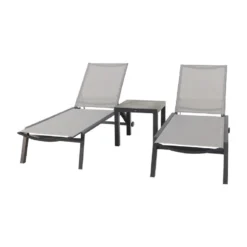 VDG Cairns Ligbedden + Bijzettafel Atlanta - Antraciet