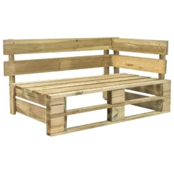VidaXL Tuinbank Met Grijze Kussens Pallet Grenenhout -Tuinmeubelen 1000060776 0102