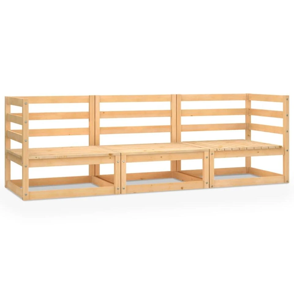 VidaXL Tuinbank 3-zits Massief Grenenhout 1 VidaXL Tuinbank 3-zits Massief Grenenhout