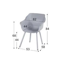 Hartman Sophie Element Dining Armstoel- Xerix - 2 St. -Tuinmeubelen 1000073147 0102