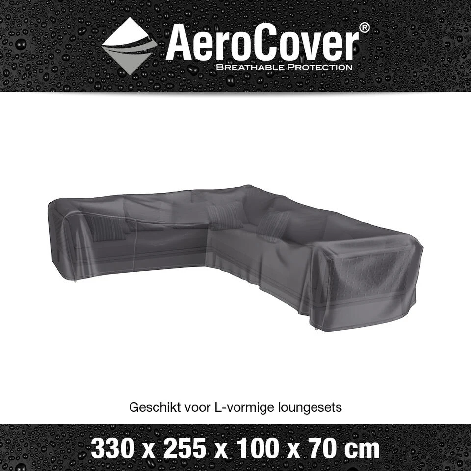 Aerocover Loungesethoes L-vorm 330x255 Cm - Links 2 Aerocover Loungesethoes L-vorm 330x255 Cm - Links - Afbeelding 2