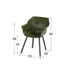 Hartman Sophie Element Dining Armstoel- Moss Groen - 4 St. -Tuinmeubelen 1000074496 0103