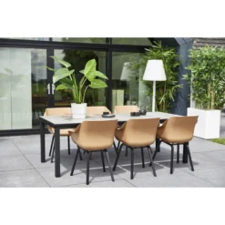 Hartman Sophie Element Dining Armstoel- Italian Terra - 4 St. -Tuinmeubelen 1000074502 0103