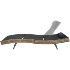 Tectake - Ligbed Delphine- 211 Cm Lang - Natuur -Tuinmeubelen 1000077828 0102