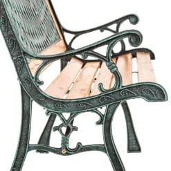 Tectake - Tuinbank Tuin Bank Tuinbankje Zitbank Gietijzer 128 Cm -Tuinmeubelen 1000078023 0103