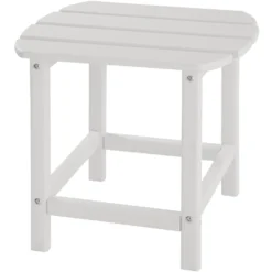 Tectake - 2 Tuinstoelen Janis Met Tafel - Houtlook - Wit -Tuinmeubelen 1000078042 0103