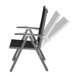 Tectake - Aluminium Tuinstoel / Tuin Stoel Antraciet - Zwart 6 Tectake - Aluminium Tuinstoel / Tuin Stoel Antraciet - Zwart -Tuinmeubelen 1000078044 0102