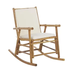 Beliani Schommelstoel FRIGOLE - Lichte Houtkleur Bamboehout