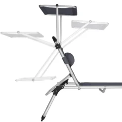 Tectake -ligbed Lorella - Aluminium- Incl. Verwisselbaar Hoofdkussen-grijs -Tuinmeubelen 1000082533 0103