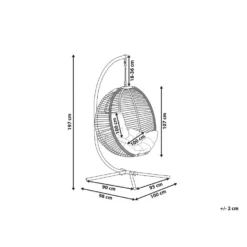 Beliani Hangstoel ARCO - Beige Polyester -Tuinmeubelen 1000084499 0102