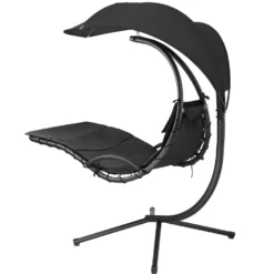 Tectake - Hangstoel Ligbed Maja - Zwart -Tuinmeubelen 1000086431 0102