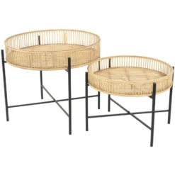 Bijzettafel Aiko Naturel - Bamboe - Bruin