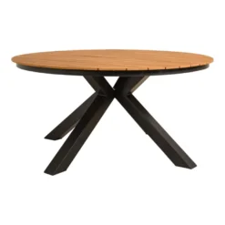 Arezzo Tuintafel Rond - Hout - Bruin -Tuinmeubelen 1000088287 0103