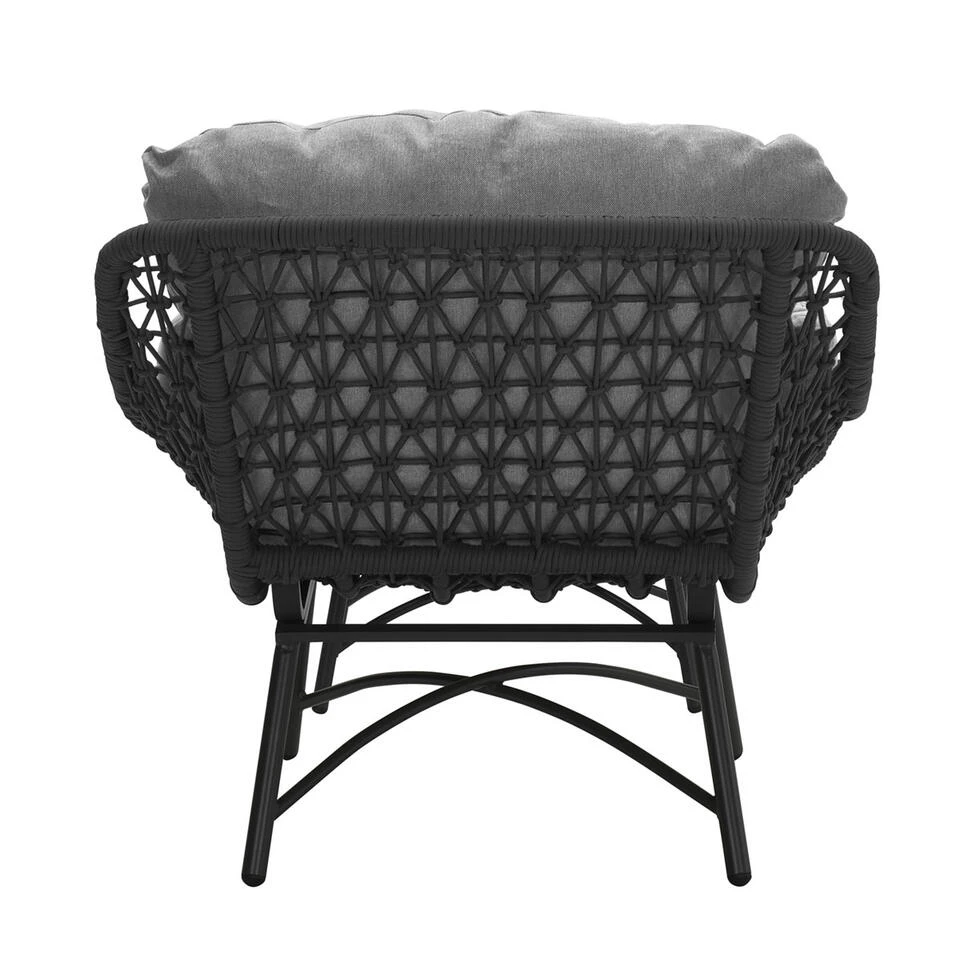 Garden Impressions Selene Loungestoel En Kent Bijzettafel - Zwart 2 Garden Impressions Selene Loungestoel En Kent Bijzettafel - Zwart - Afbeelding 2